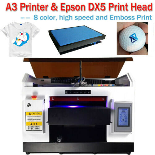 ACHI DX5 UV Printer 8 Color &Rotary Holder Flat /Cylindrical
