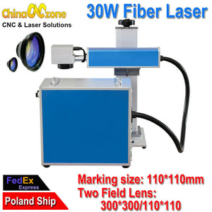 Fiber Laser Marking Machine 30W For Metal 110mm*110mm Split Fiber Laser Engraver Machine EU Stock