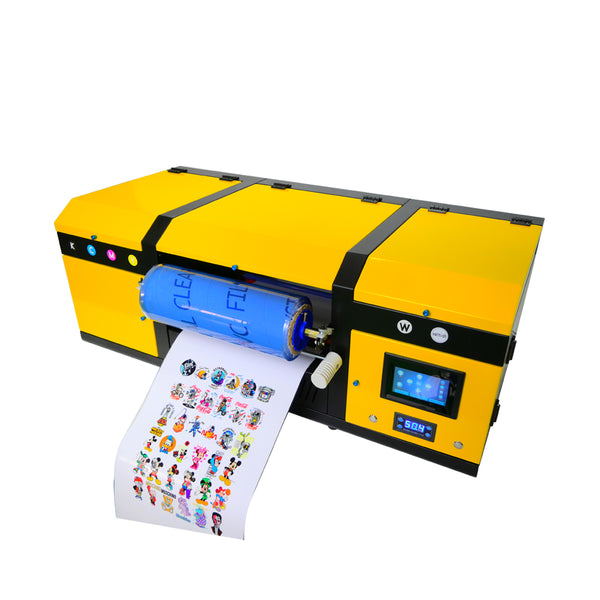 A3 UV DTF Printer 2 in 1 Printing 2 head Laminating Support Varnish Transfer Sticker Printing