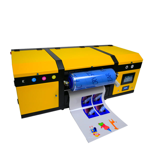 A3 UV DTF Printer 2 in 1 Printing 2 head Laminating Support Varnish Transfer Sticker Printing