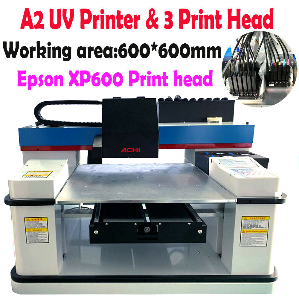 ACHI A2 UV Printer & 3PCS XP600 Print Head 600*600MM High Speed/Accuracy Newest