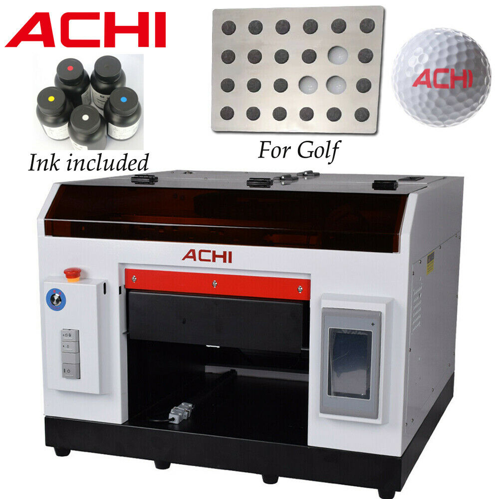 A3 UV Printer For Golf & Flatbed Cylindrical Metal Glass Rotation Embossed 3D