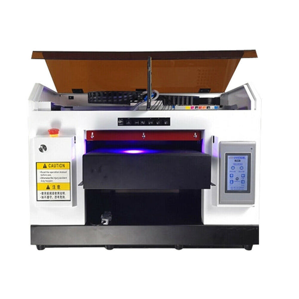 ACHI DX5 UV Printer 8 Color &Rotary Holder Flat /Cylindrical Printed 3D Embossed T-shirt table attached